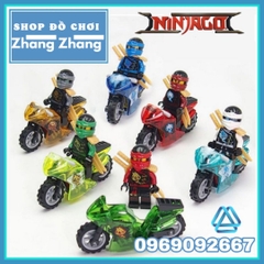Xếp hình Ninjago motor kèm Kai - Lloyd - Jay - Nya Lego Minifigures Decool 10029-10034