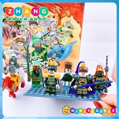 Đồ chơi xếp hình combo 6 nhân vật tam quốc ngẫu nhiên Quan Vũ Triệu Vân Khổng Minh Lữ Bố Xích thố Minifigures D613