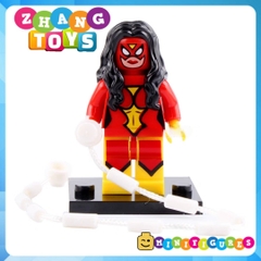 Xếp hình Scarlet Spider Woman SpiderMan Iron Spider Doc Ock Green Goblin Noir Home Coming Lego Minifigures Xinh X0107