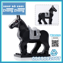 Xếp hình Ngựa chiến Tam Quốc Xích Thố - Đích Lô - Dạ chiếu ngọc Sư Tử - Ô vân đạp tuyết Lego Minifigures Xinh X0169