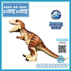 [28 cm] Xếp hình Khủng long TYRANNOSAURUS Rex Dinosaur tron Công viên kỷ Jura - Jurassic Park Lego Minifigures LeLe L031