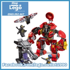 [334 hình] Xếp hình Hulkbuster MK50 Civil War Infinity War siêu đẹp mới nhất 2020 Lego Minifigures Duo Le pin dlp 2002