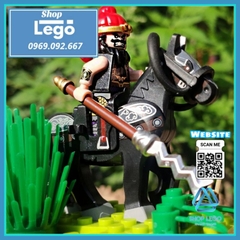 Xếp hình chiến mã Ô vân đạp tuyết của Trương Phi trong Tam quốc diễn nghĩa Lego Minifigures DW001 006