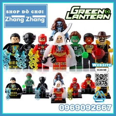 Xếp hình Flash & Shazam Green Lantern Fire Storm - Black Adam - Lobo - Scarecrow DC Comics Lego Minifigures Xinh X0153