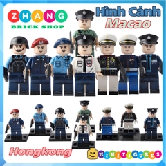 Đồ chơi Xếp hình lực lượng cảnh sát Hongkong Macao Police và phản ứng nhanh SWAT Minifigures POGO PG8062