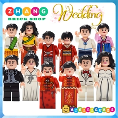 Đồ chơi xếp hình lễ phục cưới wedding Kimono Hanbok Hỷ phục các quốc gia Minifigures No 1602