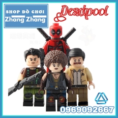 Xếp hình Peter - Deadpool - Cable - Domino siêu anh hùng Marvel Lego Minifigures WM6034