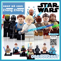 Xếp hình Star Wars Skywalker - Jinn - Leia Ahsoka - Savage - Protocol Droid - Windu - Padme Lego Minifigures Pogo PG8028