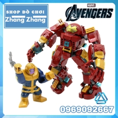 Đồ chơi Xếp hình Thanos đại chiến Iron man Thor Hulk Ant-Man Hawkeye Captain Marvel Minifigures Sy6399