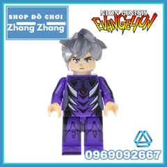 Đồ chơi xếp hình gồm Gendo - Shinji Ikari - Asuka Soryu - Rei Ayanami - Mari Makinami Mô hình Minifigures POGO PG8172