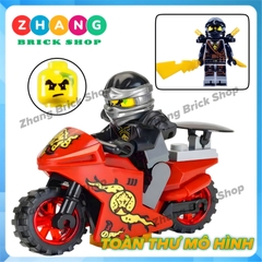 Xếp hình Ninjago nhân vật Zane - Kai - Jay - Cole Nya - Lloyd tặng kèm xe moto Lego Minifigures LeLe 31050