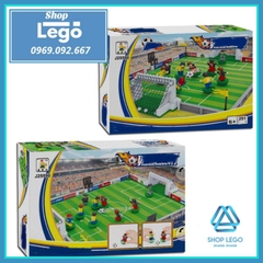 Xếp hình sân bóng đá World Cup 2022 mới nhất đầy đủ khung thành Lego Minifigures J25590