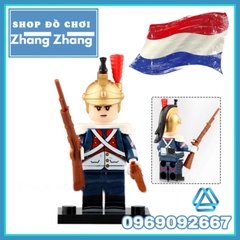Đồ chơi xếp hình lính chiến tranh châu âu Italia Tây ban nha Đan mạch Thụy Sỹ Minifigures N009 012