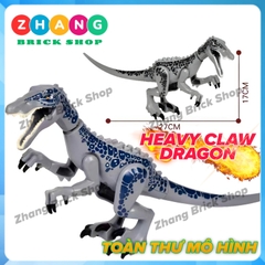 [28cm] Xếp hình Heavy Claw Dragon Công viên khủng long Jura Jurassic park Lego Minifigures MG1052 KF821