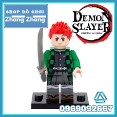 Xếp hình trò chơi Kimetsu No Yaiba / Demon Slayer với Nezuko Kamado và Tanjiro Kamado Lego Minifigures POGO PG8291