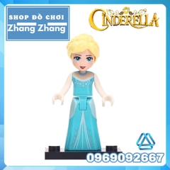 Xếp hình Lọ Lem Alana - Ariel - Cinderella - Fairy Godmother - Rapunzel - Elsa Lego Minifigures Lele F010 017