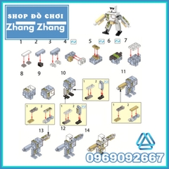 Đồ chơi xếp hình Minecraft trong Mine Blocks gồm Elder Guardian - Iron Golem - Big Magma Cube Minifigures Lele B041 046