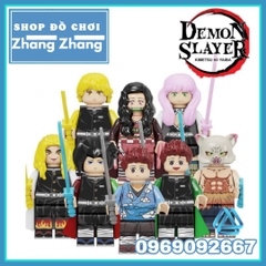 Xếp hình Agatsuma Zenitsu - Tanjiro Nezuko Kamado - Inosuke Hashibira trong Demon Slayer Lego Minifigures POGO PG8292