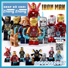 Xếp hình Tuyển tập Iron Man Avengers Endgame MK50 MK85 MK1 MK41 MK5 - Captain Marvel - Outtrider Lego Minifigures WM6055