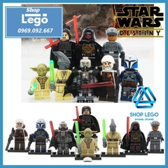 Xếp hình Star Wars Bo-Katan  Revan Kylo Ren Darth Malgus Mitaka Yoda Dengar Coleman Trebor Lego Minifigures Pogo PG8071