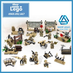 Xếp hình doanh trại quân đội Kazi Wolf's Fang Lego Minifigures Kazi KY82017 KY82018