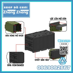 Đồ chơi xếp hình Thùng Container quân đội Minifigures