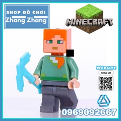 Xếp hình Mineblocks mô phỏng trò chơi Minecraft Lego Minifigures Xinh X0295