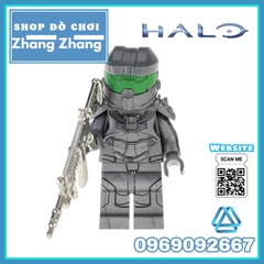 Xếp hình chiến binh Halo Guardians vũ khí mạ crom kèm áo giáp sáng bóng phiên bản đặc biệt Lego Minifigures Kopf KF6043