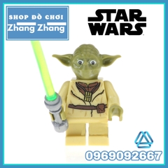 Đồ chơi Xếp hình Star Wars Skywalker - Han Solo - Yoda Admiral  - Rebellion - Sabine - Rose - Jabba Minifigures POGO PG8115