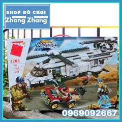 [648 hình] Xếp hình Trực thăng U.N trắng Quân sự Lego Minifigures Enlighten 3208
