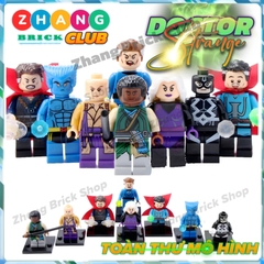 Xếp hình Strage - Clea - The Beast - Black Bolt - Baron Mordo - Ancient One - Mr Fantastic Lego Minifigures Xinh X0128