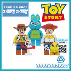 Xếp hình Toy Story 4 Câu chuyện đồ chơi Woody Sporky - Jessie Ducky - Bunny Lego Minifigures Pogo PG8270