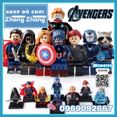Xếp hình Avengers: Endgame Dr Strange Black Widow Hawkeye Pepper Rocket Raccoon Thor Captain Lego Minifigures Xinh X0256