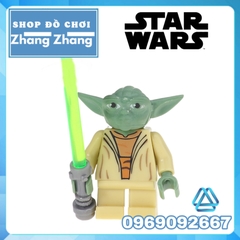 Xếp hình Star Wars Finn - Padawan - K-3PO - Yoda - Gungan - Malakili - Jedi - Leia Lego Minifigures Pogo PG8049