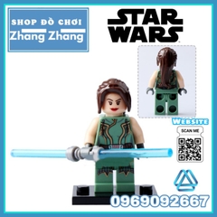 Đồ chơi xếp hình Star War Luke Skywalker Han Solo Ahsoka Tano Aayla Secura Satele Shan Minifigures POGO PG8034