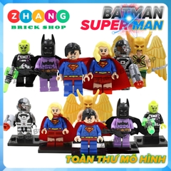 Mô hình nhân vật Superman Brainiac
SuperGirl Hawkman Cyborg Bizarro 0199 0200 Zhang Brick Shop