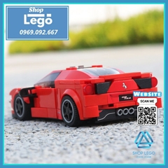 Xếp hình siêu xe Ferrari F8 Tributo gồm 332 mảnh Lego Minifigures Quanguan 100137