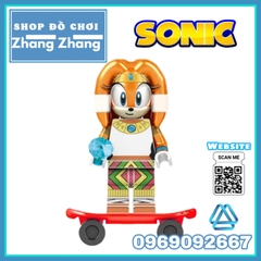 Xếp hình Sonic tặng ván trượt Ray Rabbit The Cat Charmy Bee Tikal Dr. Eggman Blaze Storm Lego Minifigures Kopf KF6124