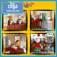 Xếp hình 256 hình tiệm mì Ichiraku trong phim Naruto Lego Minifigures PRCK 69625