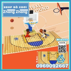 Xếp hình sân bóng rổ 1 : 1 giải bóng rổ nhà nghề NBA mới nhất Lego Minifigures Basketball tặng bảng rổ