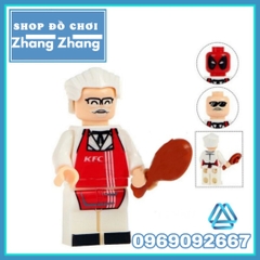 Xếp hình Deadpool giả dạng ông chủ KFC Lego Minifigures MG0007