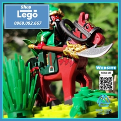 Xếp hình Chiến mã Xích thố của Quan Vũ Lữ Bố trong Tam quốc diễn nghĩa Lego Minifigures DW001 006
