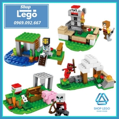 Xếp hình Mineblock mô phỏng trò chơi Minecraft dành cho bé Lego Minifigures DLP Dlp548