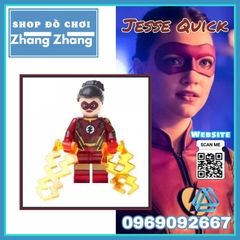 Xếp hình Jesse Quick The Flash Dc comics siêu anh hùng Lego Minifigures Koruit wm228