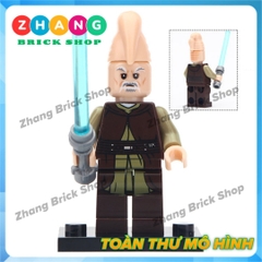 Xếp hình Star Wars Ki-Adi-Mundi - Rey - Moloch Luke Skywalker Imperial Pilot Rebel Trooper Lego Minifigures Pogo PG8116