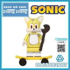 Đồ chơi Xếp hình nhím Sonic tặng kèm ván trượt Minifigures LG1001 - Super Metal Sonic