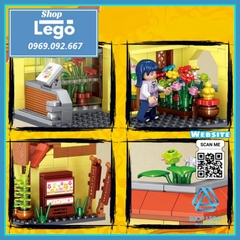 Xếp hình 364 hình tiệm hoa Hyuga Hinata và Haruno Sakura trong phim Naruto Lego Minifigures PRCK 69627