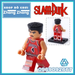Xếp hình Bóng rổ Slam Dunk Hanamichi - Akagi - Miyagi - Rukawa - Haruko - Ayako Lego Minifigures POGO PG8092