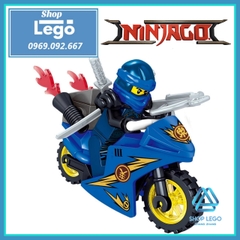Xếp hình Ninjago nhân vật Zane - Kai - Jay - Cole Nya - Lloyd tặng kèm xe moto Lego Minifigures LeLe 31050