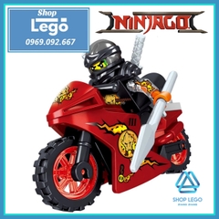 Xếp hình Ninjago nhân vật Zane - Kai - Jay - Cole Nya - Lloyd tặng kèm xe moto Lego Minifigures LeLe 31050